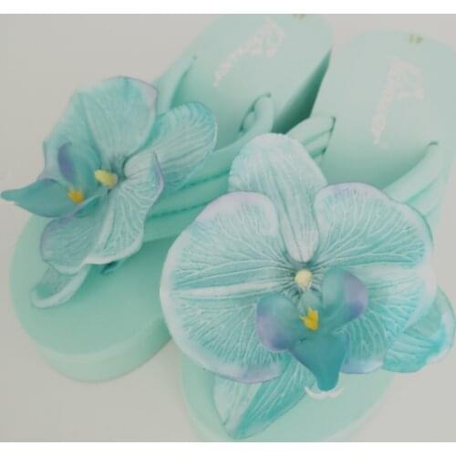 HAHAFLOWER New hot summer simple sweet cute hand made flowers beach sandals fashion Soft Slippers comfortable Flip flops