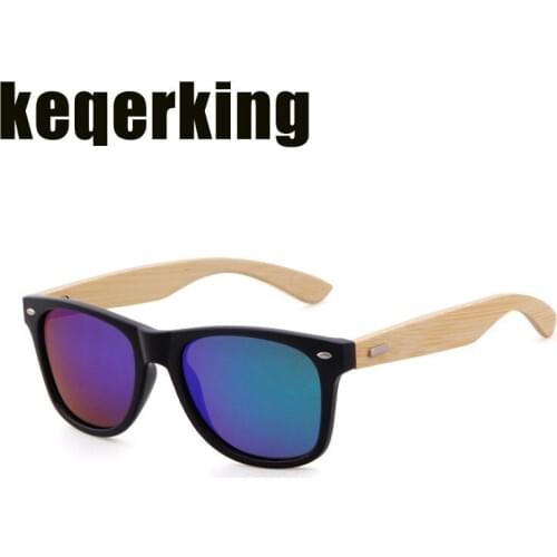 Brand Bamboo Leg Polarized Sunglasses men Classic Square goggle Fashion Retro Female sun glasses Rice Nail Tourist Glasses