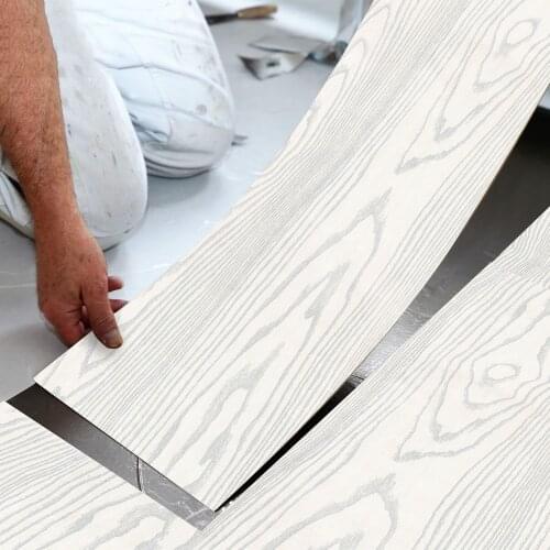 20*300cm Wood Grain Wall Sticker Modern Floor Sticker Waterproof Self Adhesive Wallpaper Living Room Bedroom Kitchen Home Decor