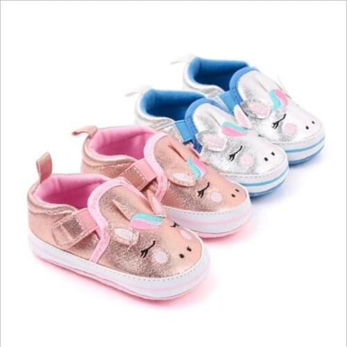 Cute Cartoon Baby Shoes Toddlers PU First Walkers Soft Bottom Newborn Boys Girls Crib Shoes