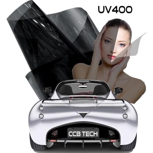 UV400-15100 IRR99% UVR100% Dark Black anti-glare Nano Ceramic car window solar film accept OEM