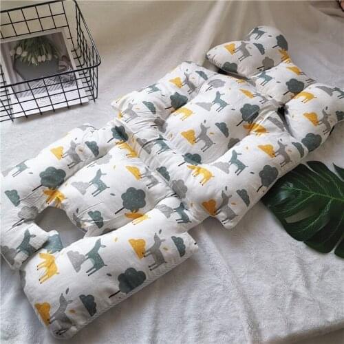 All Season Double-sided Pure Cotton Baby Stroller Seat Cushion Thick Warm Car Seat Pad For Carriage Infant Pram Accessory