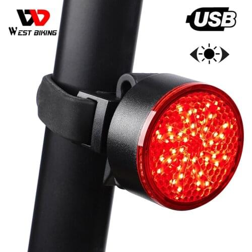 WEST BIKING Bike Rear Light LED Rotating Windmill Bicycle Taillight USB Recharge MTB Road Safety Warn Light Bicycle Accessories