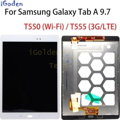 9.7'' LCD Display For Samsung Galaxy Tab A T550 T555 Screen SM-T550 LCD Touch Display Digitizer Assembly Replacement