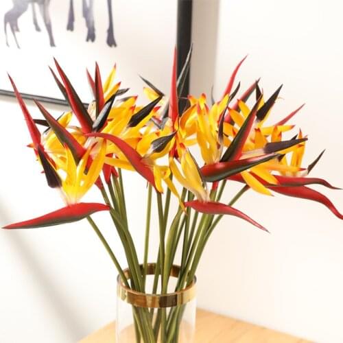 1PCS/LOT PU real touch small size heaven bird artificial plants 55cm simulation flower wedding decoration for home party hotel