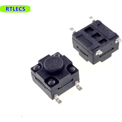 10 pcs IP67 Waterproof Tact Switch 6.2x6.2 mm Height 5.0 mm SMT Surface Mount PCB SPST-NO Vertical Push button Tact Switch 6x6x5