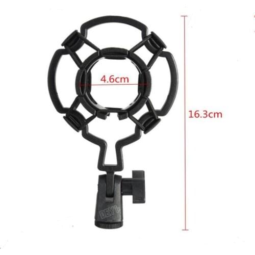 100pcs Bearable 3KG Load Mic Microphone Shock Mount Clip Holder Stand Radio Studio Sound Recording Bracket Black