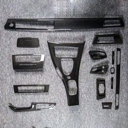 15 Pcs / lot Carbon Fiber Interior Central Control Console Sticker Trim For BMW 3 Series M3 E92 E93 2004 - 2010