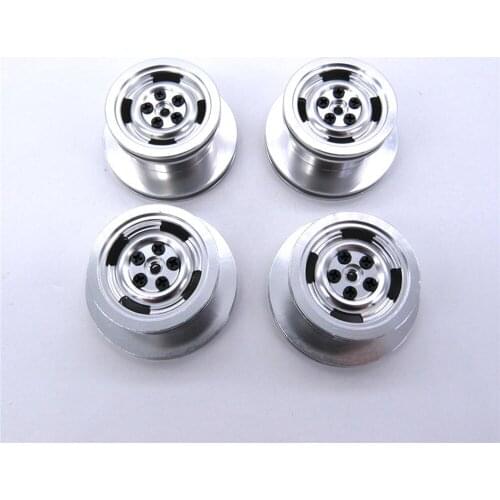 4pcs Metal Wheels Rims Wheel Rim Tires for 1/12 MN D90 D91 D96 D99S 4WD RC Car Accessories Parts