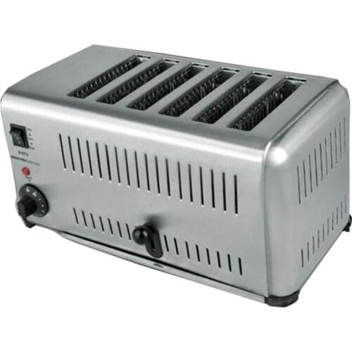 6 Slices Stainless Steel Automatic Toaster Quick Heating Bread Breakfast Maker