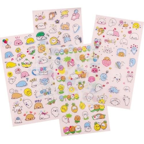 6pcs/set Cat Personalized Stickers Art Supplies Stationery Diary Sticker Flakes DIY Stickers Scrapbooking Cartoon Cute Sticker