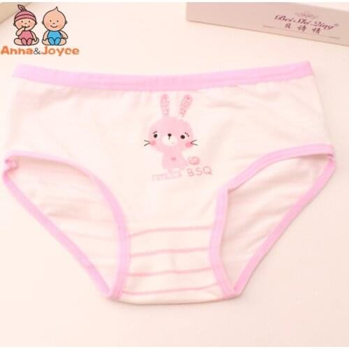 3pc/Lot Cartoon Triangle Underwear Girls Pure Cotton Underpant Children Soft Comfortable Briefs for 2 To 12years