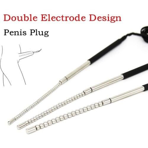 Electro Shock Accessories Urethral Sound Catheter Dilator Electric Penis Plug Bipolar Massager Sex Toys For Men Masturbation
