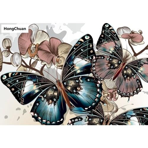 Fast delivery butterfly figure 5D DIY square/round diamond painting mosaic diamond cross stitch home decoration art gift