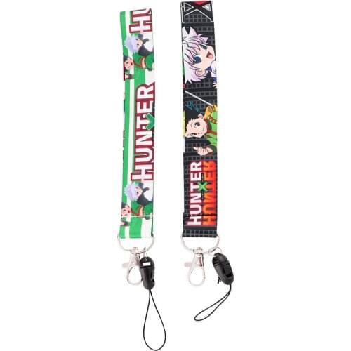 ER856 Full-time Hunter Anime Boy Short Neck Strap Lanyards ID Badge Card Holder Keychain Phone Gym Strap Webbing Necklace Gift
