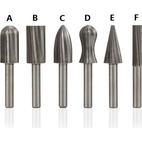 High Speed Steel Rotary Burrs 6Mm Shank Router Rasps for Metal Engraving /grinding Rotary Files