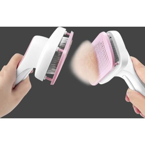 Hot Sale Dog Pet Comb ABS Material Dog Hair Remover Automatic Pet Dog Grooming Tool Cat Puppy Small Dog Comb