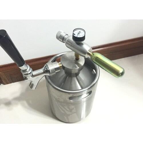 3.6L mini growler spears Beer Spear with Tap Faucet with CO2 Injector Premium +3.6L Mini Keg Beer Growler