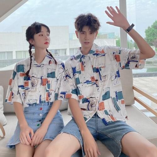 Lovecouple summer dress shirt 2021 new loose shirt