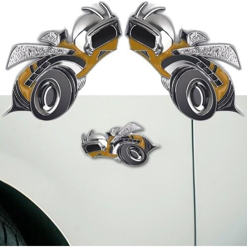Front Side Fender Super Bee Logo Badge Sticker 3D For Dodge Charger Challenger SRT Avenger Magnum Durango Dart RAM Car Tuning