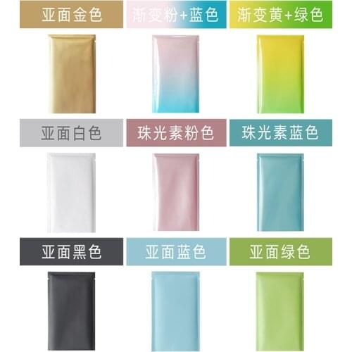 100Pcs/Lot Matte Glossy Flat Open Top Aluminum Foil Bag Vacuum Heat Seal Packaging Pouches Food Coffee Tea Mylar Foil Bag