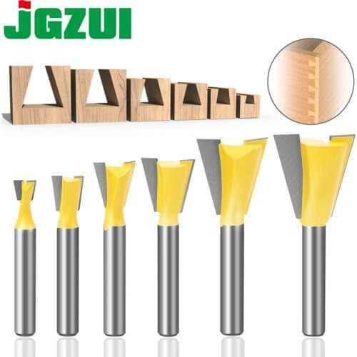 6mm Shank 1/4 Dovetail Joint Router Bits Set 14 Degree Woodworking Engraving Bit Milling Cutter for Wood