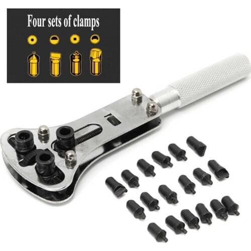 Adjustable Watch Case Opener Watch Repair Tools Kit Batteries Changing Repair Back Case Screw Back Remover Wrench Tool