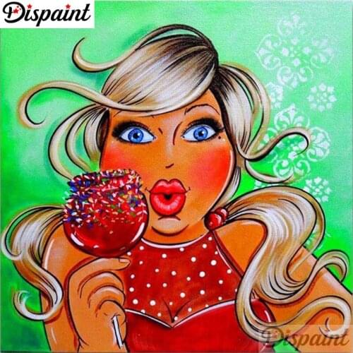 Dispaint Full Square/Round Drill 5D DIY Diamond Painting "Fat woman" Embroidery Cross Stitch 3D Home Decor A06335
