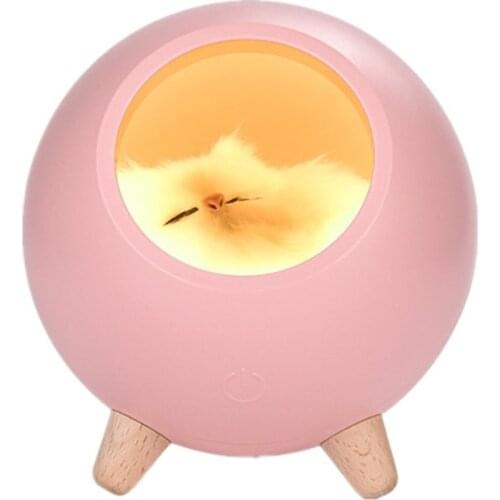 Cat House Atmosphere Light USB Charging LED Small Night Light Nightstand Light Dimming Table Bedside Light Hot selling