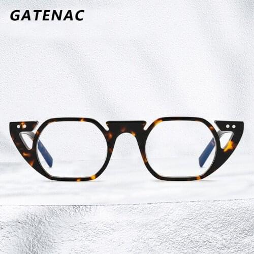 2021 New Acetate Eyeglasses Frame Men Strange Prescription Optical Myopia Glasses Frame Women Korea Luxury Brand Small Eyewear
