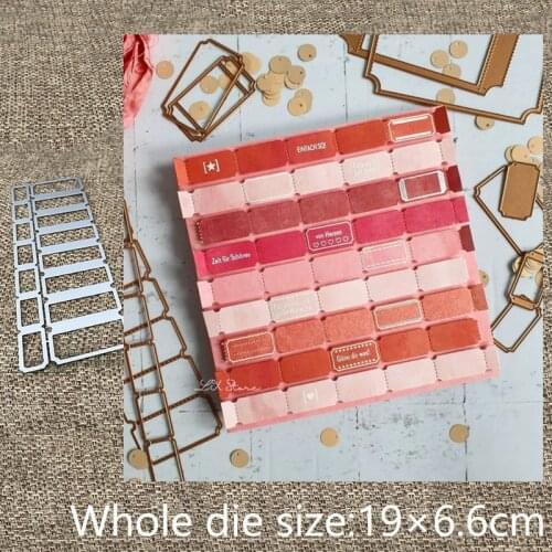 New Design Craft Metal stencil mold Cutting Dies Ticket Rows decoration scrapbook die cuts Album Paper Card Craft Embossing