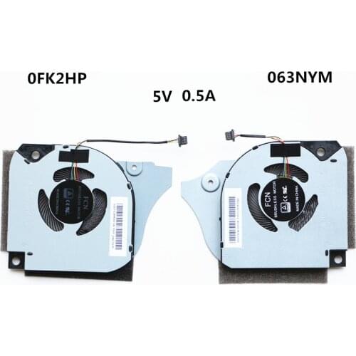 New Original CPU/GPU Cooling Fan For Dell Game book G5-5590 G5 5590 P82F 063NYM 0FK2HP 5V