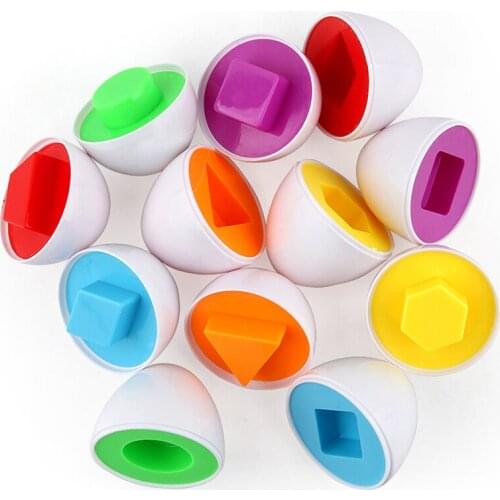 Baby Learning Education Toys 3D Smart Eggs Shape Color Recognition Game For Children Popular Toys Jigsaw Mixed Shape Tools
