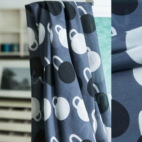 Printed silk blends cotton fabric, cartoon lock, slight sheer, thin, soft, sew for top, shirt, skirt, dress, craft by the yard