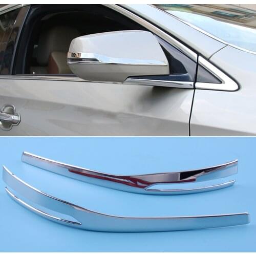 2Pcs Left & Right Chrome Stainless Steel Rear View Mirror Strip Trim Fit for Cadillac XTS 2013 2014 2015 2016 2017 2018 2019