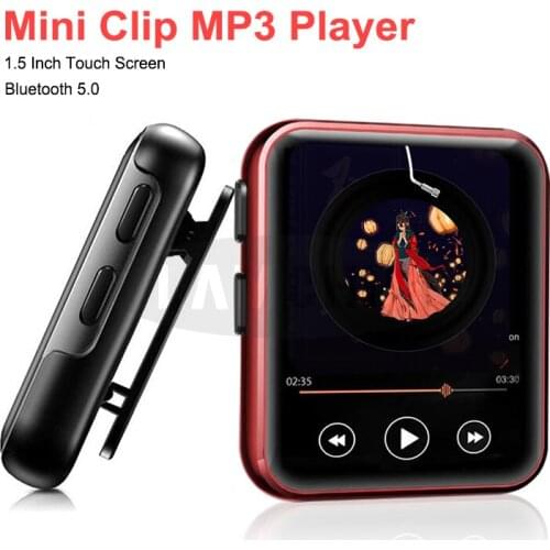 Portable 1.5 Inch Mp3 Player Mini Clip Touch Screen HIFI Bluetooth Mp3 Music Player Support Picture Browsing FM Function