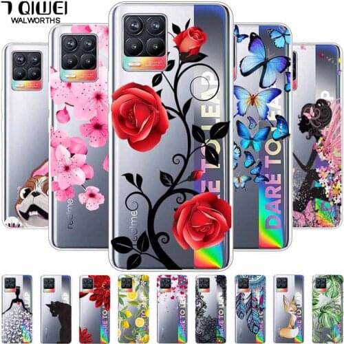For Realme 8 Pro Case Clear Soft TPU Back Cover for Realme 8 Phone Case Transparent Silicone Coque Realme8 8Pro 6.4 inch Global