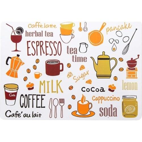 Pvc Table Mat Heat Insulation Pad Dish Mat Waterproof and Antifouling Placemat European Style Simple Cartoon Placemat