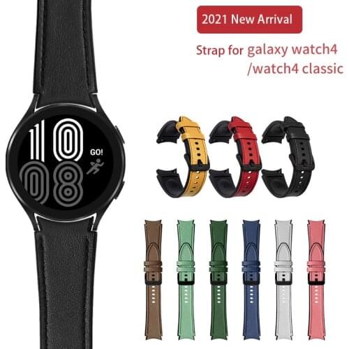 Strap For Samsung Galaxy Watch 4 classic 46mm 42mm smartwatch Genuine Leather Ridge Sport Bracelet Galaxy Watch 4 44mm 40mm band