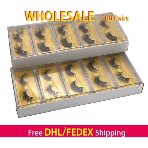 Free DHL / FEDEX Shipping Wholesale 6D Make Up Mink False Eyelashes Fluffy Curl Embellish Curvatur Style Multiple Use E14 D22