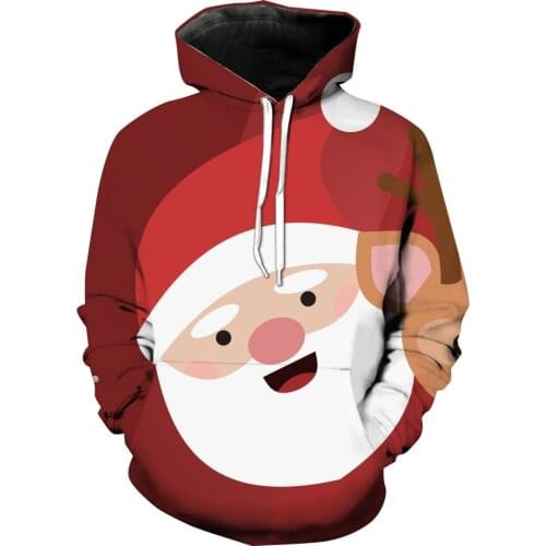 Christmas theme creative 3D printing hooded sweatshirts men/women fashion hoodie autumn and winter fashion hooded pullover