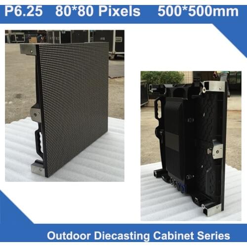 TEEHO led cabinet outdoor P6.25 Outdoor Diecasting Cabinet 500mm*500mmultra slim 1/8 scan advertising led display module cabinet