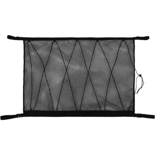 SUV Ceiling Cargo Net Pocket Car Roof Long Trip Storage Bag Tent Putting Access B36B