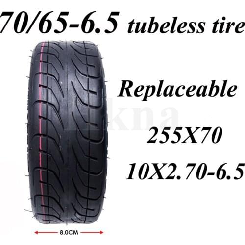 High Quality Wear Resistant 70/65-6.5 Vacuum Tire for Xiaomi Nienbot 9 Electric Balance Scooter 255x70 10x2.70-6.5 Tubeless Tyre