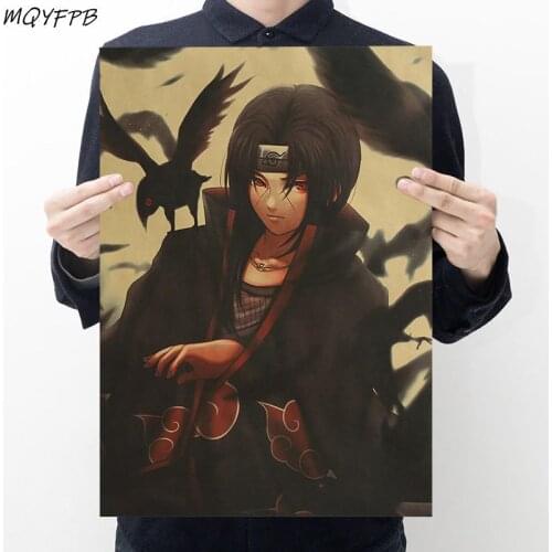 Japanese Anime Kraft Paper Poster Home Room Bedroom Wall Decorative Painting Core 50.5x35cm