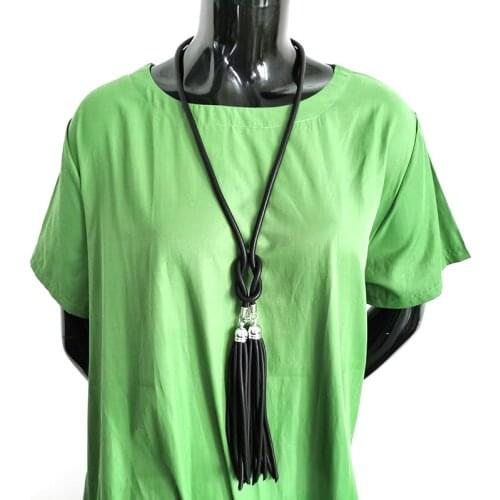 YD&YDBZ New Long Tassel Necklace Women Rubber Jewelry Handmade Pendant Necklaces Bohemia Style Fashion Sweater Accessories Party