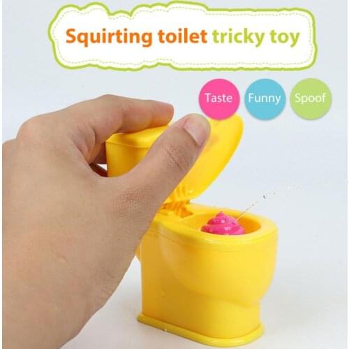 Funny Prank Anti Stress Game Joke Toy Spray Water Toilet Closestool Joke Gag Finger Toys Family Party Washroom Trouble Game Toy