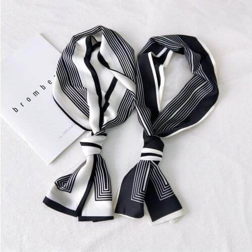145*14cm New Spring, Autumn and Winter Korean-Style Slim Long Scarf Women Autumn All-Matching Long Fashionable Scarf