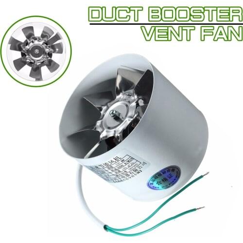 2800R/Min 4 Inch Duct Booster Vent Fan Metal 220V 20W household Inline Ducting Fan Exhaust Ventilation Duct Fan Accessories