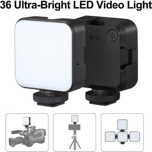 4W LED Video Light Mini Rechargeable 1200mAh CRI90 Dimmable 5600K LED Fill Light for DSLR Camera Smartphone for Tik tok video